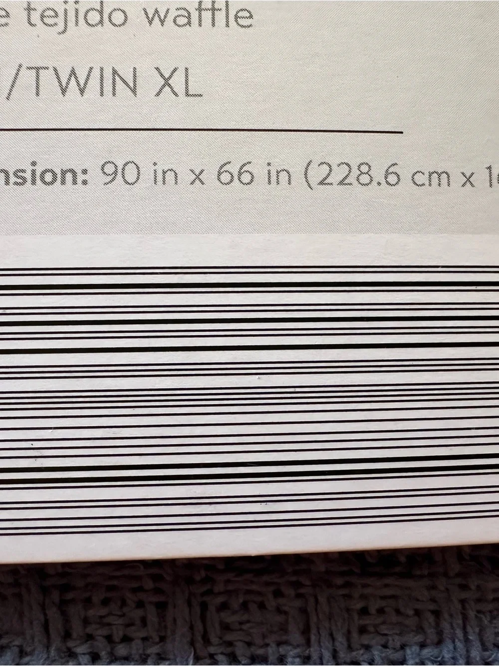 Kirkton House Blue Waffle Cotton Blanket